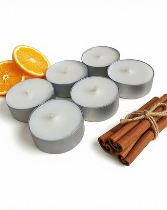 Sweet Orange & Cinnamon 6 szt./ tealight 85g- wosk sojowy (inne zapachy), Coccola JEWELLERY