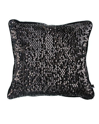 Czarna poduszka dekoracyjna z cekinami 40x40 cm, colour contrast