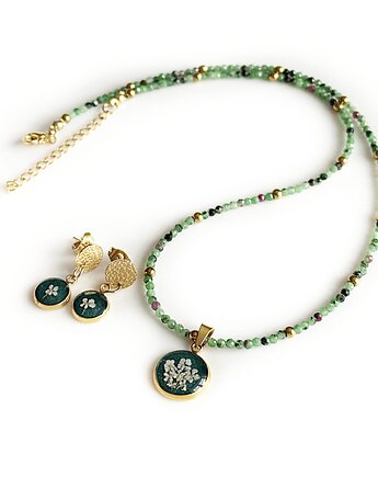 Komplet biżuterii z dziką marchwią - Zoisyt, Colie