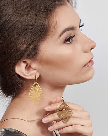 Komplet z ażurowymi rombami Fale, Artseko