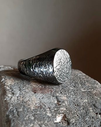 Pierścionek - sygnet SIR rozmiar 21.5, srebro p.925, ZIĘBA