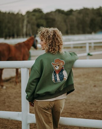 Bluza oversize rozpinana Kowboj Teddy dla mamy i taty, BejbiStory