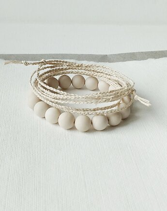 River Stone i jasny len Bransoletki, galeria nuit