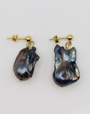 DEAR kolczyki perły baroque złote, POLA ZAG