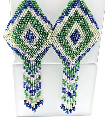 Morska Bryza Romby z Kryształkami, Bead Wonderful