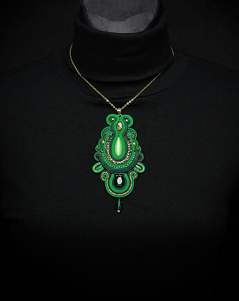 Isobelle - wisior soutache, Mró Soutache
