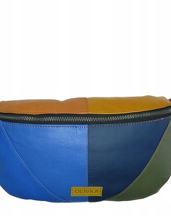 Nerka damska skórzana pojemna na ramię szeroki pasek regulowany OLIVKA, Olivka Warsaw