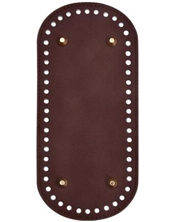 Owalna Baza SKÓRZANA do Torebki Podstawa Dno Spód do Szydełkowania + NITY, smxdsgn