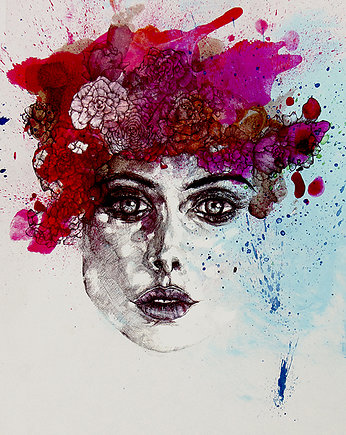 REZERWACJA -Frida- grafika- ilustracja- A3, BOSKE