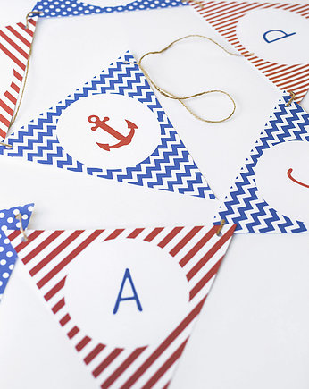 Girlanda personalizowana na urodziny MARYNARZ, WOW party