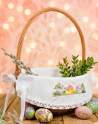 Serwetka do koszyka WIĄZANA mała SCENKA, Monart