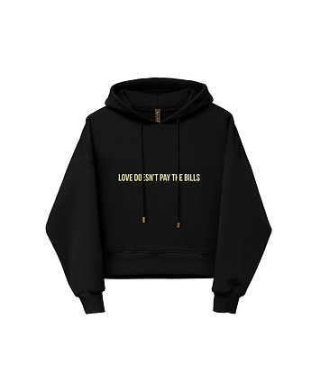 Bluza lovez kapturem czarna krótka, COCOON