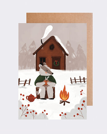 Kartka świąteczna - Borsuk, Papieroteka