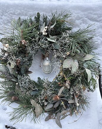 Wianek zimowy świąteczny naturalny cudownie pachnący, Zamotana z pasją