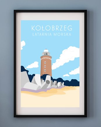 Plakat KOŁOBRZEG LATARNIA MORSKA, A. W. WIĘCKIEWICZ