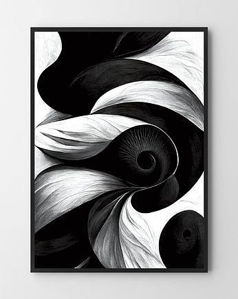 Plakat Abstrakcja Black and White, OKAZJE - Prezenty pod Choinkę