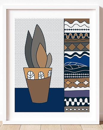 Plakat dekoracyjny, rośliny, wzory, Dekorando