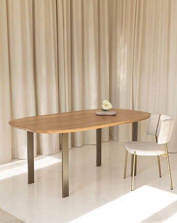 Stół dębowy rozkładany - Manhattan, Projekt Loft