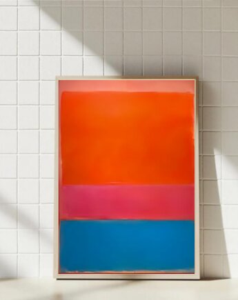 PLAKAT abstrakcyjny Rothko kolorowa abstrakcja czerwona niebieska, black dot studio