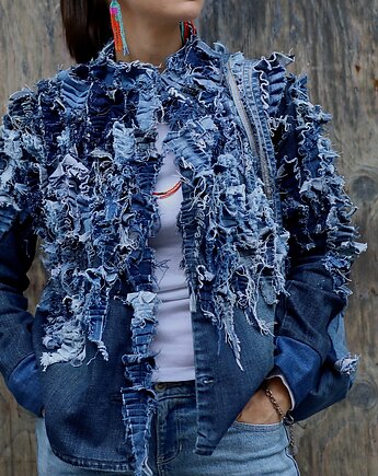 Kurtka jeansowa - upcycling, ZUZU STREETWEAR