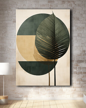 Tropikalne liście - Plakat - Loft, Minimalizm, Black Sapphire Art