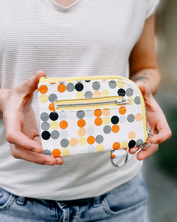 Marmollada - portfel bawełniany kropki + żółty, marmollada