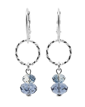 Kolczyki srebro + kryształy Swarovski, Moonlight Avenue