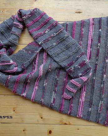 UNIKAT szal-kameleon "Lilac & Grey", MARISCAPES