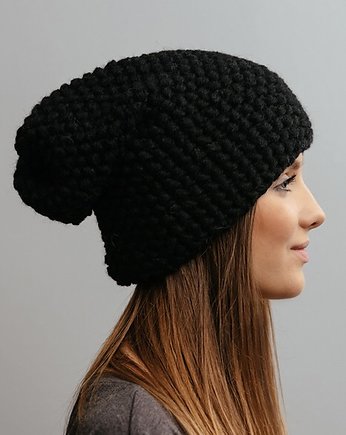 Czapka beanie alpaka, POMPOM