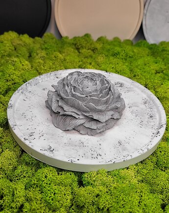 Podstawka okrągła z  gipsu.  Średnica 16 cm., Florals&Moss