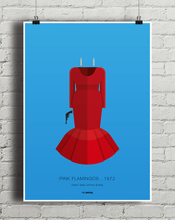 Plakat Pink Flamingos , minimalmill