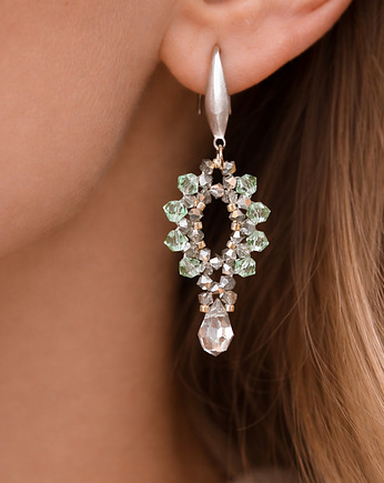 Kolczyki Silver Chrysolite - Biżuteria z Kryształów Preciosa, STAGHORN