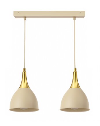 Lampa Wisząca Beżowo Złota do salonu jadalni Metalowa LED, SkyLighting