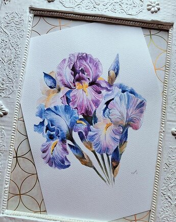 Akwarela irysy, Wiktoria Borys Art