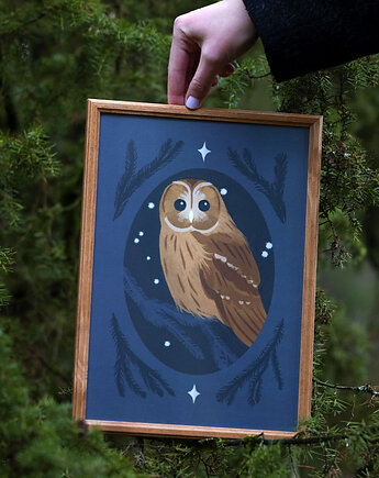 Plakat A4/kartka Puszczyk, Emilia Skwarska