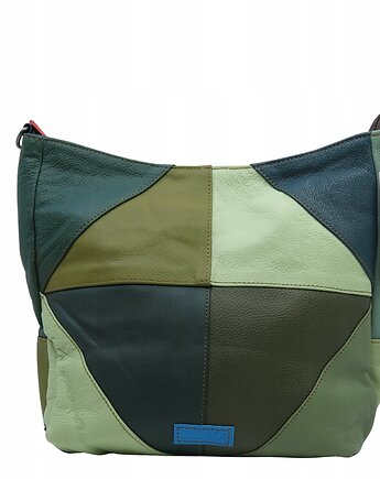 Torebka damska klasyczna skórzana na ramię oryginalna szeroki pasek OLIVKA, Olivka Warsaw