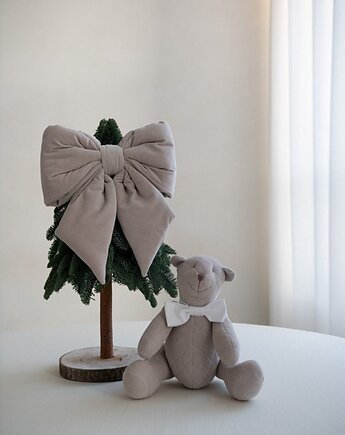 Dekoracyjna kokarda XL beżowa, Caramella