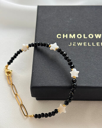 Bransoletka czarna Onyks z gwiazdką, Chmolowska Jewellery
