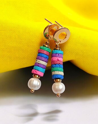 Kolczyki SUMMER COLLECTION : sztyfty kółka, kaktusia