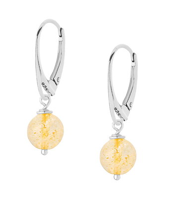 Kolczyki srebrne z cytrynem, MYNESS