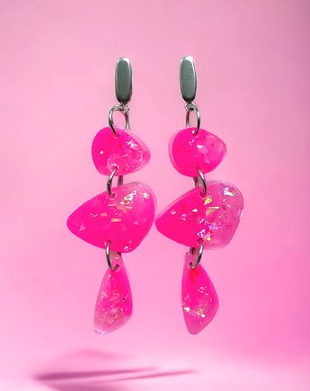 BARBIE : UNIKATOWE kolczyki z żywicy VI, kaktusia