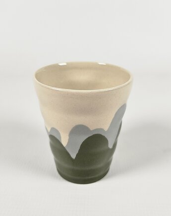 Kubek duży 300ml brzuszki zielono-szary, Clay Kolektyw