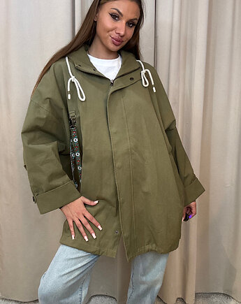 Kurtka parka z kapturem Khaki, SOLO moda