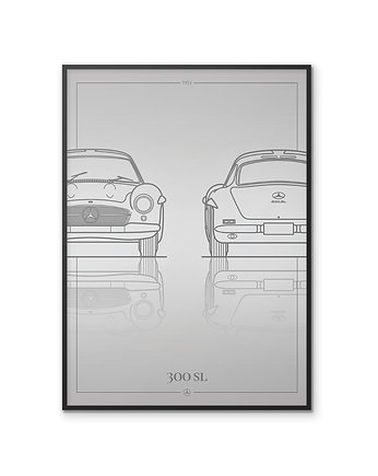 Plakat Motoryzacja -  Mercedes 300SL, Peszkowski Graphic