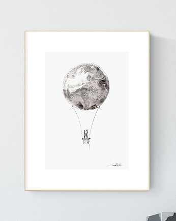 Obraz 21X30 malowany ręcznie na papierze, MiniMalArt