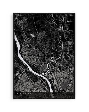 Plakat Białołęka - mapa dzielnicy, PLAKATY GEOMETRYCZNE