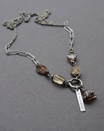 Naszyjnik z kwarcem dymnym, fado