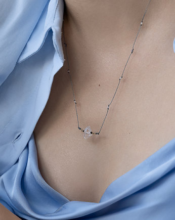 Wisiorek z Diamentem z Herkimer i Opalem, w hand works