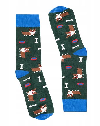 Śmieszne kolorowe skarpetki, Pieski Corgi 36-41, FAVES. Socks&Friends