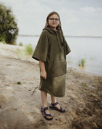 Surf ponczo plażowe GRASS, ręcznik kąpielowy, KIDS, unisex, VADA.PROJEKT